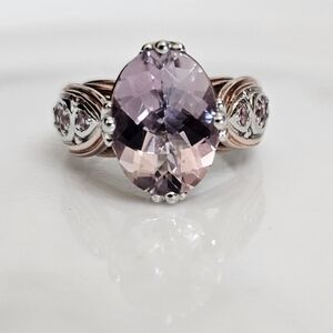 Authentic Victoria Wieck Kunzite & Tourmaline Ring Size 8!
